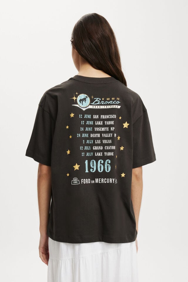 Cotton On Ford Bronco Boxy Graphic Tee Lcn Ford Bronco 1966/ Washed Black
