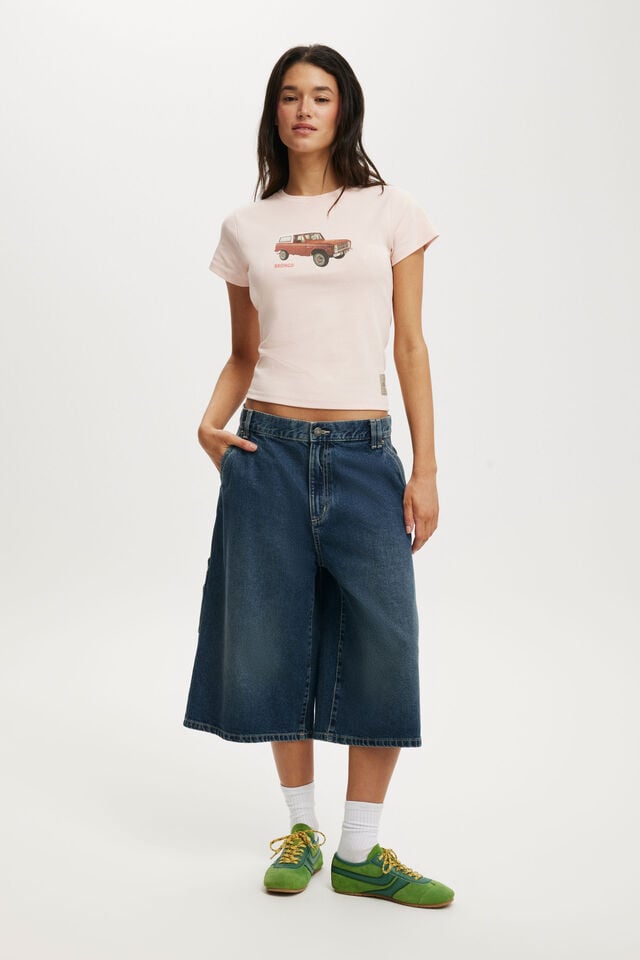 Cotton On Ford Graphic Tee Lcn Ford Red Bronco/ Soft Pink