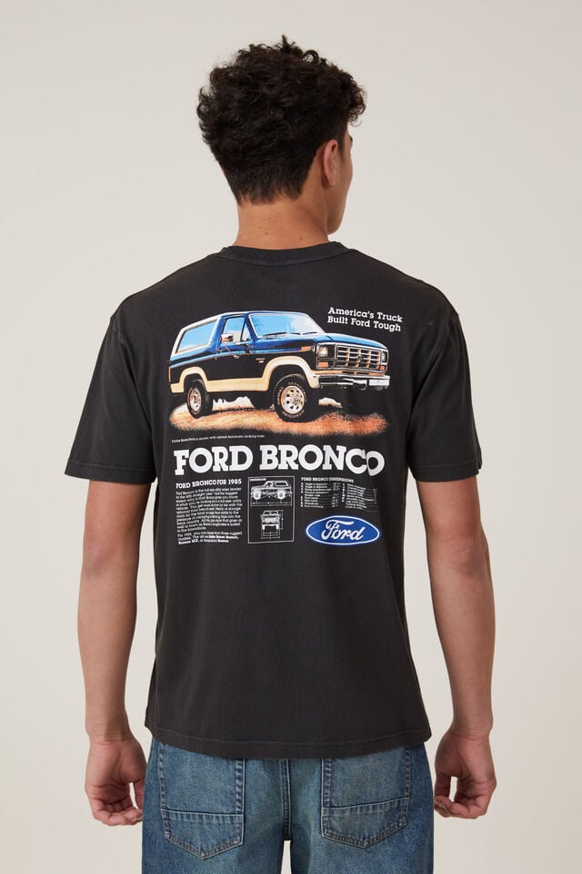 Cotton On Ford Loose Fit T-Shirt Lcn Ford Washed Black/bronco