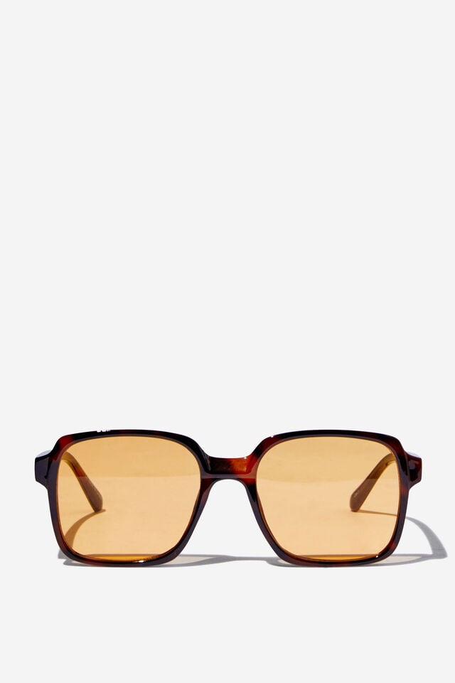 cotton on Georgia Oversized Square Sunglasses tort/yellow