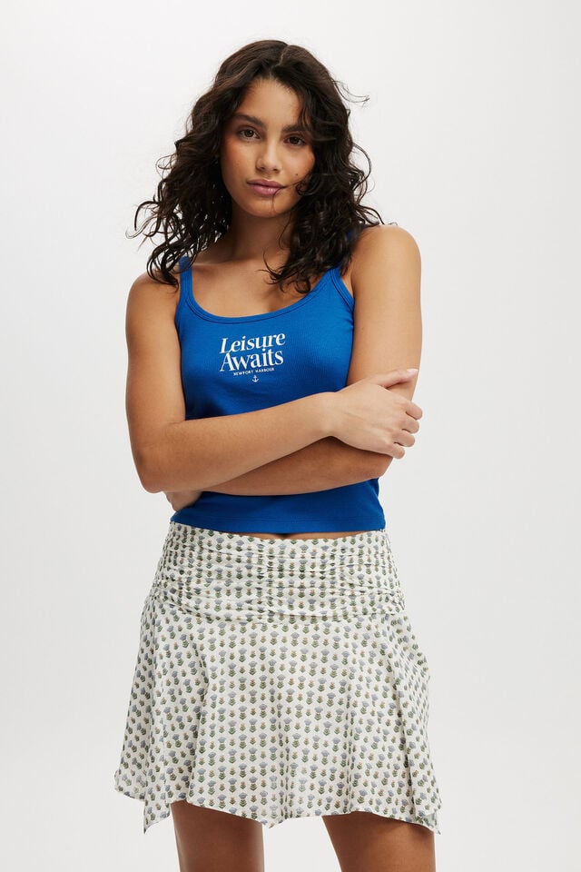 cotton on Georgie Hanky Hem Mini Skirt hannah floral white