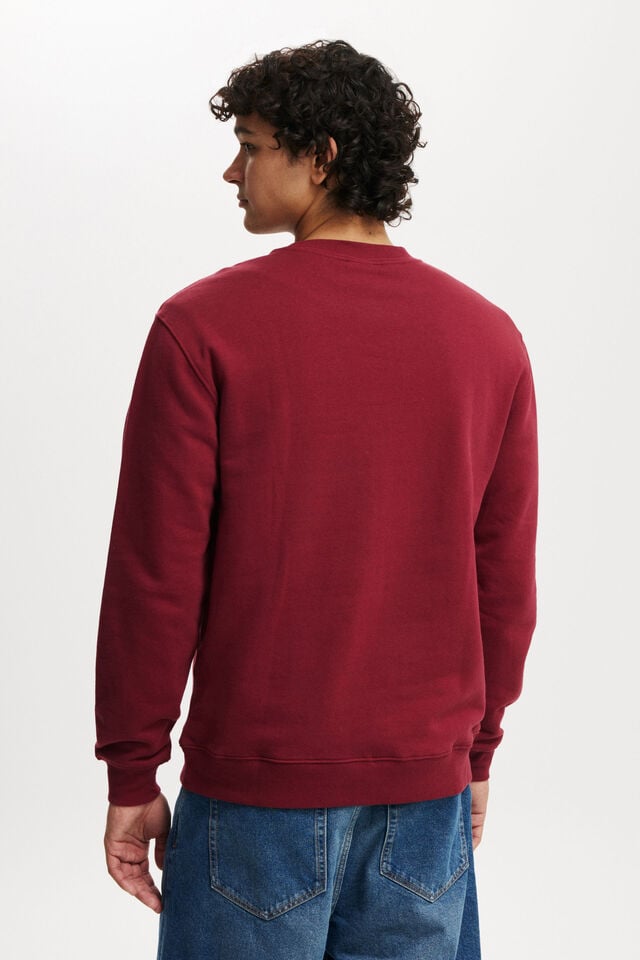 Cotton On Graphic Crew Fleece Crimson / Plesant Truths