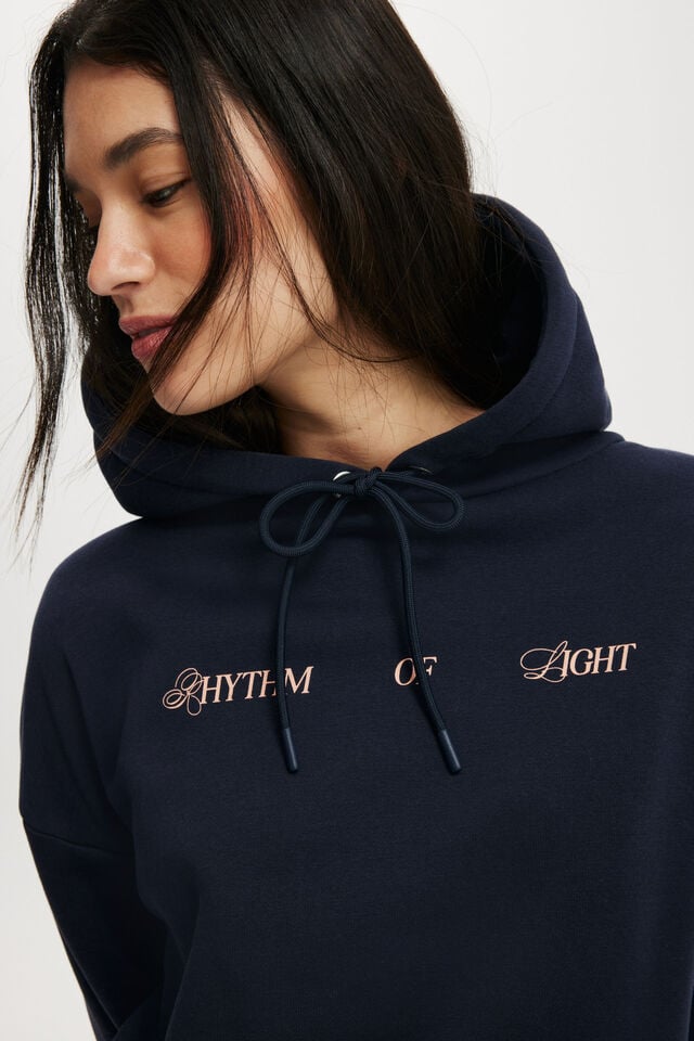 Cotton On Graphic Fleece Hoodie Rhythm Of Night / Total Eclipse