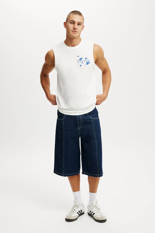 Cotton On Graphic Muscle Vintage White/art Of Luxury