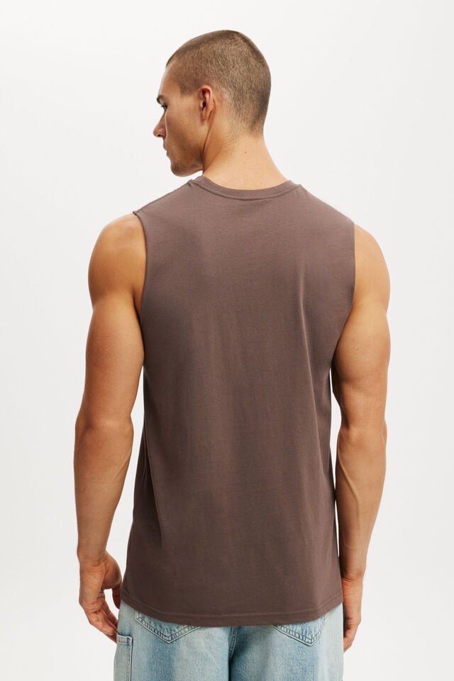 Cotton On Graphic Muscle Washed Chocolate/open Supply