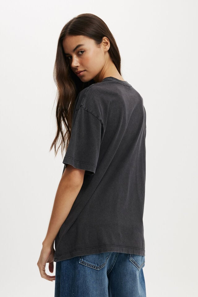 Cotton On Guns N Roses Boxy Graphic Tee Lcn Bra Guns N Roses / Washed Black