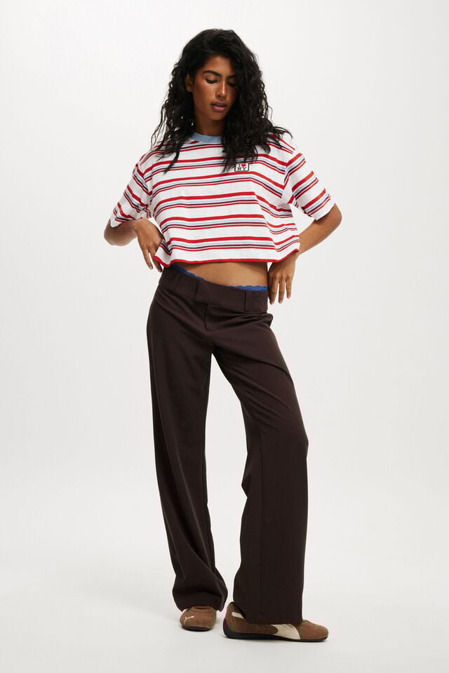 Cotton On I Love NY Cropped Boxy Graphic Tee Lcn I Love Ny Badge/ Stripe