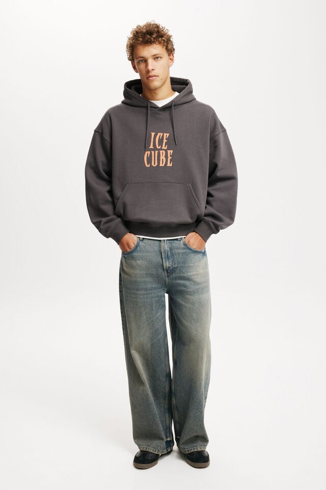 Cotton On Ice Cube Box Fit Music Hoodie Lcn Mt Faded Slate / Ice Cube – Most Wanted