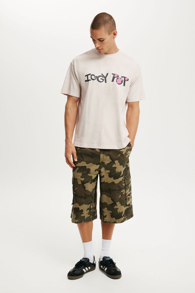 Cotton On Iggy Pop Box Fit T-Shirt Lcn Cor Iced Lilac/ Iggy Pop - Stars