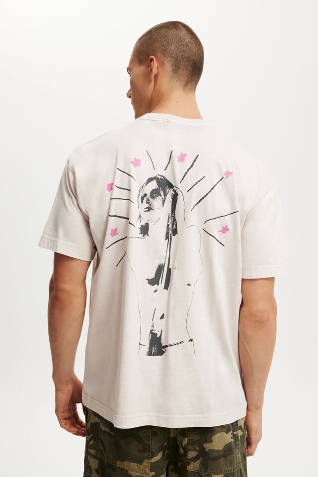 Cotton On Iggy Pop Box Fit T-Shirt Lcn Cor Iced Lilac/ Iggy Pop - Stars