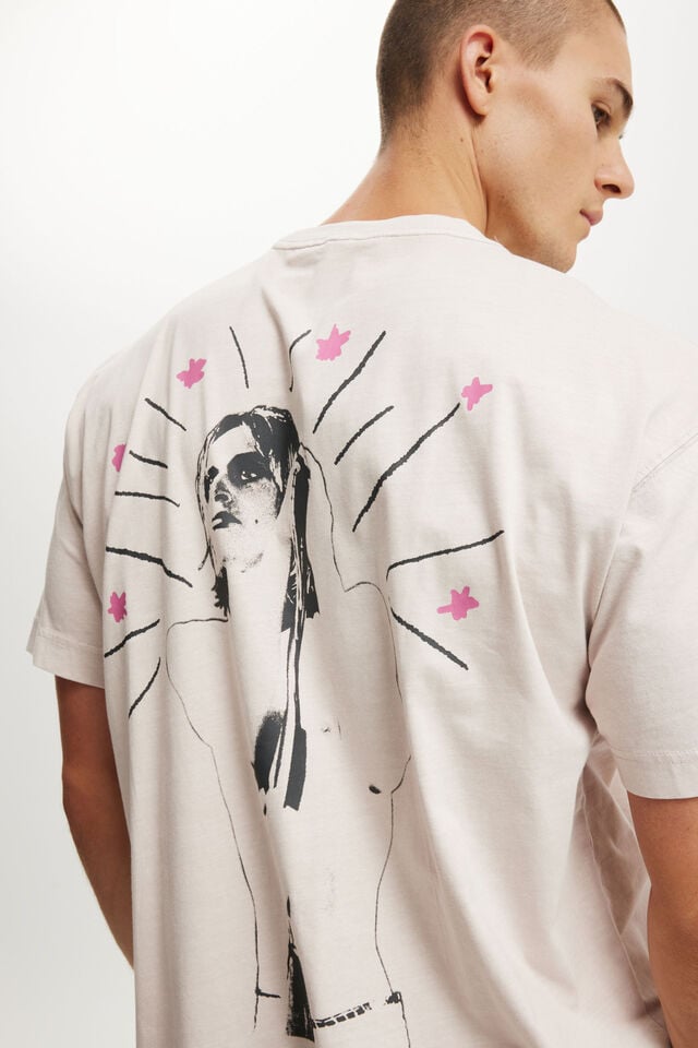 Cotton On Iggy Pop Box Fit T-Shirt Lcn Cor Iced Lilac/ Iggy Pop - Stars