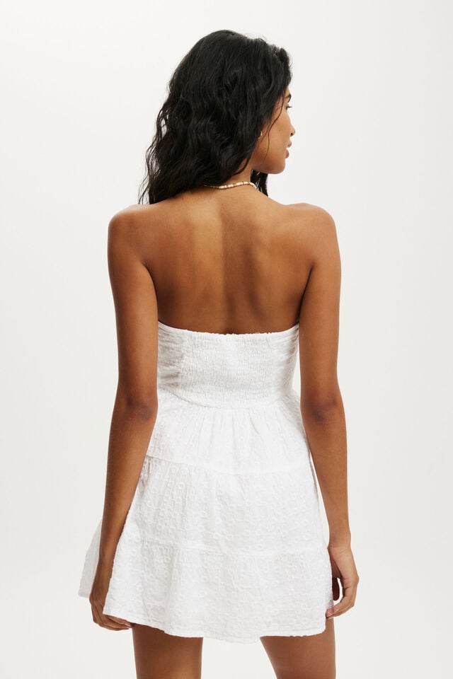 Cotton On Jaime Strapless Mini Dress White Broderie