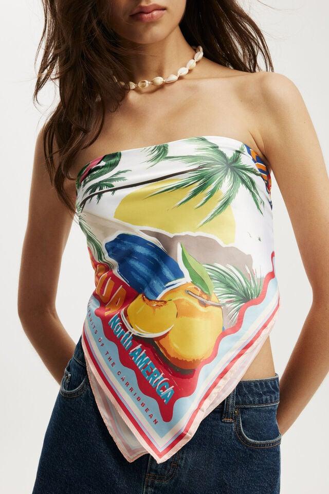 Cotton On Knot Your Everyday Scarf Costa Rica Holiday/blue