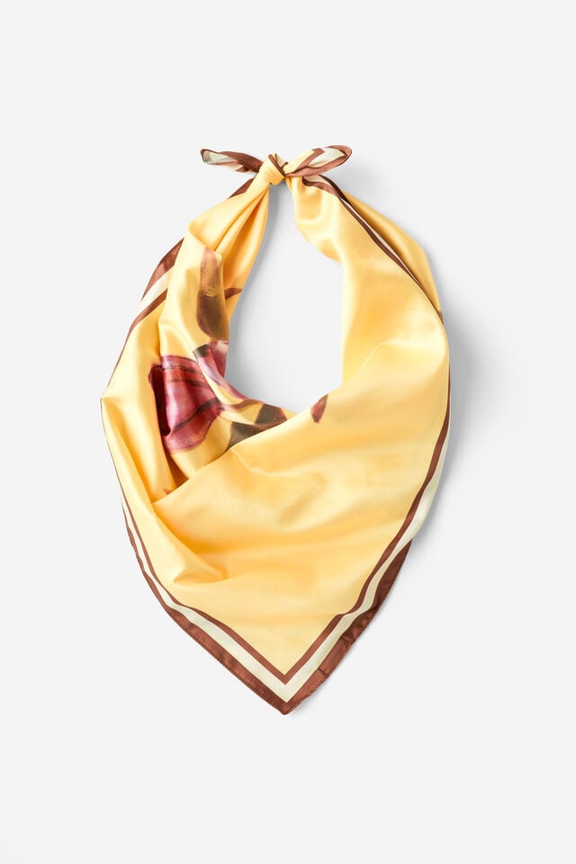 cotton on Knot Your Everyday Scarf pink flower/yellow
