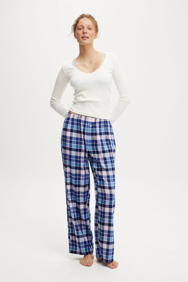 Cotton On Lace Trim Long Sleeve Coconut Milk Pointelle