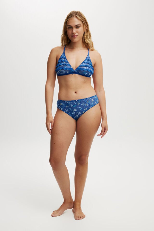 Cotton On Layla Lace Triangle Bralette Bonjour Blue