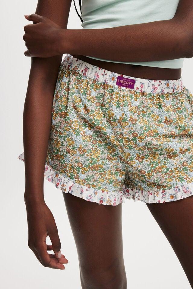 Cotton On Liberty Fabric Bloomer Short Penstemon Road/edith Rose
