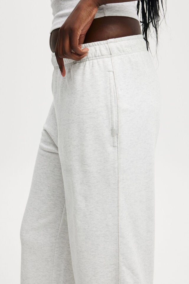 Cotton On Lightweight Fleece Straight Leg Sweatpant Cloudy Grey Marle