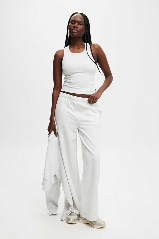 cotton on Lightweight Fleece Straight Leg Sweatpant cloudy grey marle