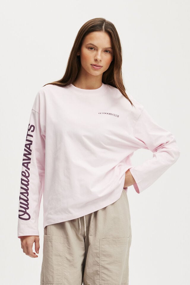 cotton on Long Sleeve Graphic Crew cherry dream/outdoors club