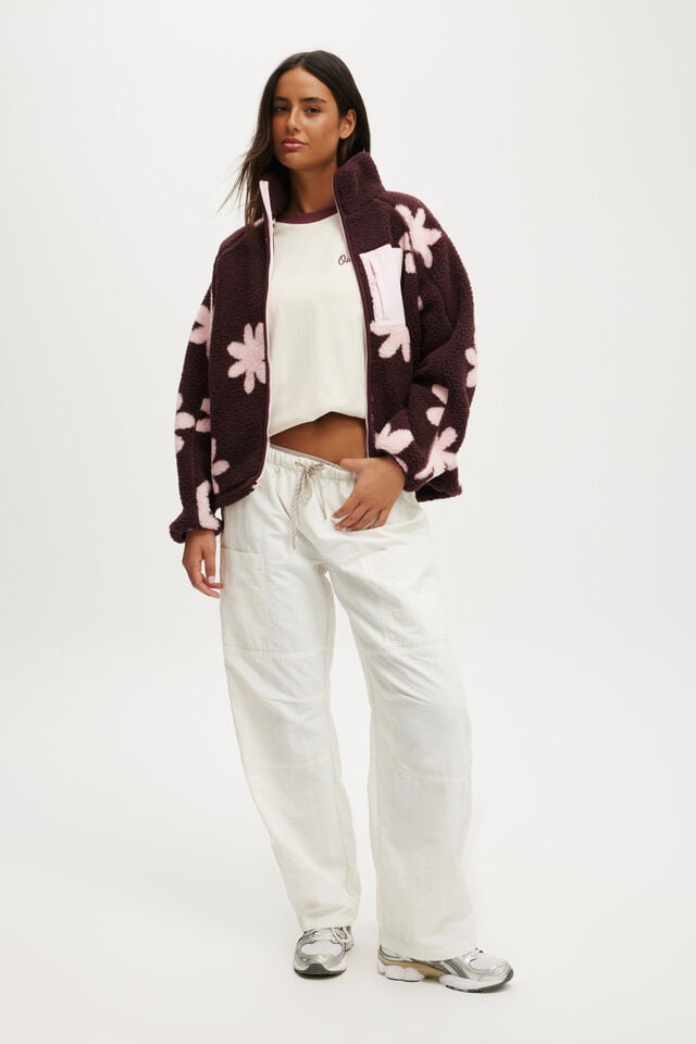 Cotton On Long Sleeve Graphic Crew Coconut Milk/outdoors Club