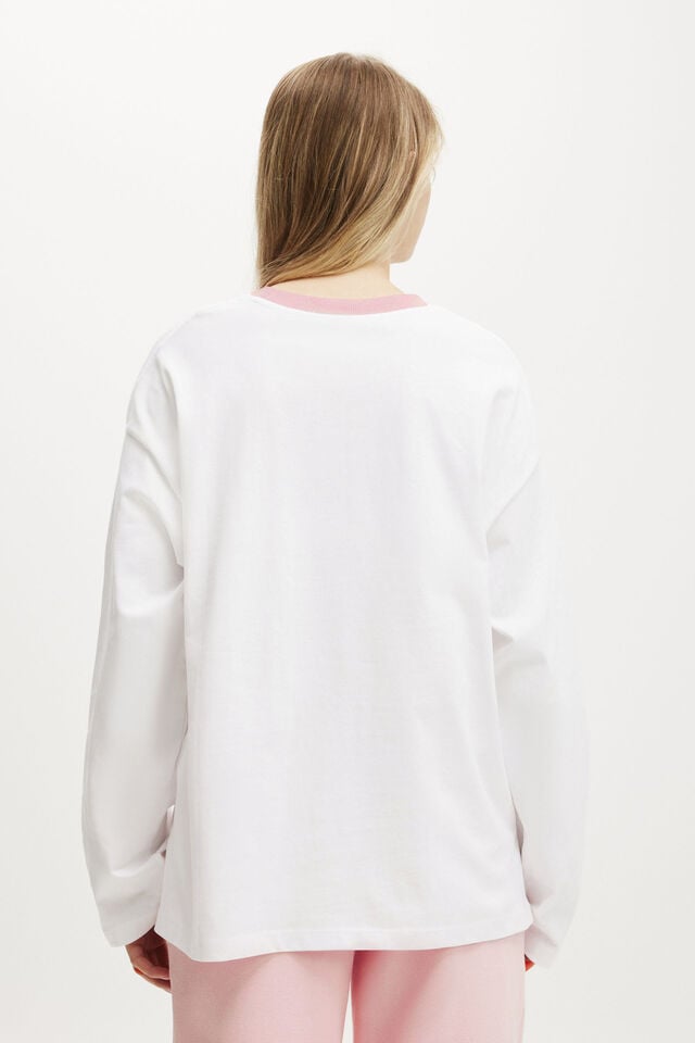 Cotton On Long Sleeve Graphic Crew White/outdoors Club