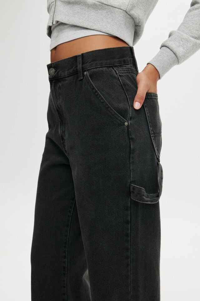 Cotton On Loose Straight Jean Graphite Black/ Carpenter