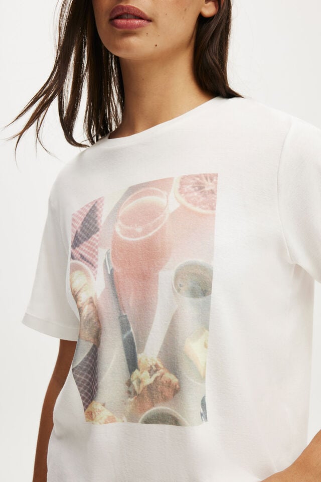 Cotton On Lounge Graphic Tee Brunch Club Table Scape