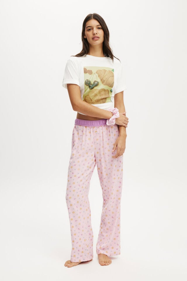 Cotton On Lounge Graphic Tee Croissant And Cherries
