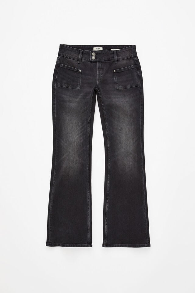 Cotton On Low Rise Bootcut Jean Stitch Revolve Black