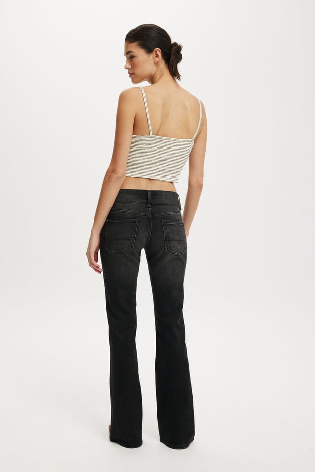 Cotton On Low Rise Bootcut Jean Stitch Revolve Black