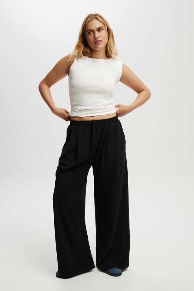 cotton on Luis Pull On Suiting Pant black pinstripe