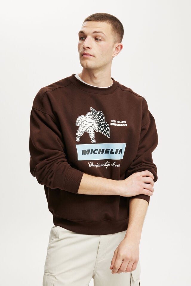 cotton on Michelin Box Fit Crew lcn mic dark oak/michelin championshi