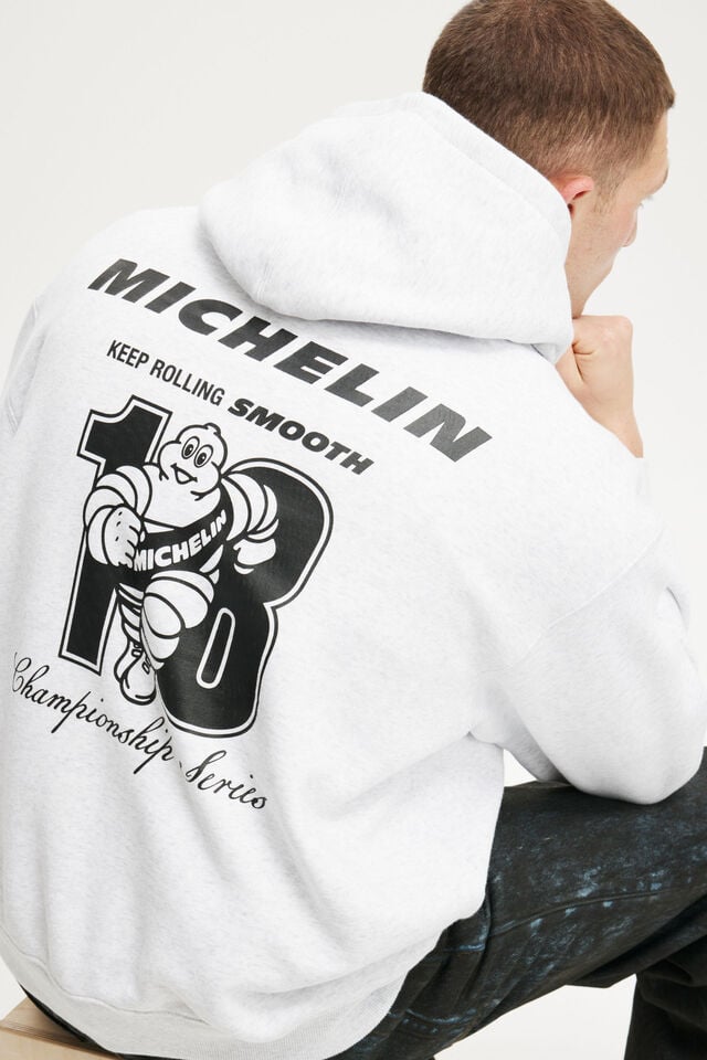 Cotton On Michelin Box Fit Hoodie Lcn Mic Athletic Marle / Michelin Keep Rollin