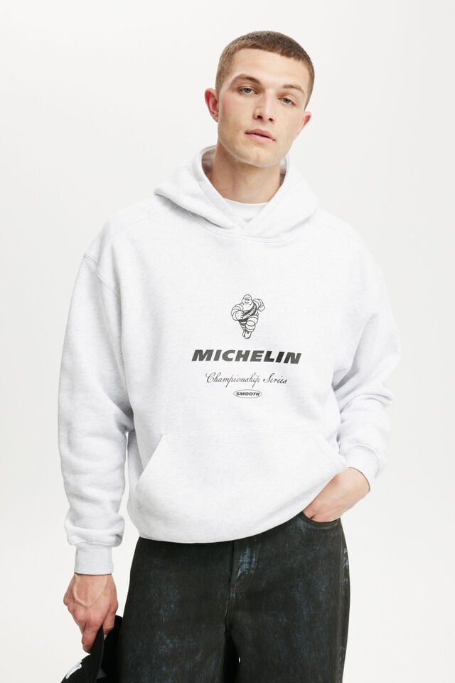 cotton on Michelin Box Fit Hoodie lcn mic athletic marle / michelin keep rollin