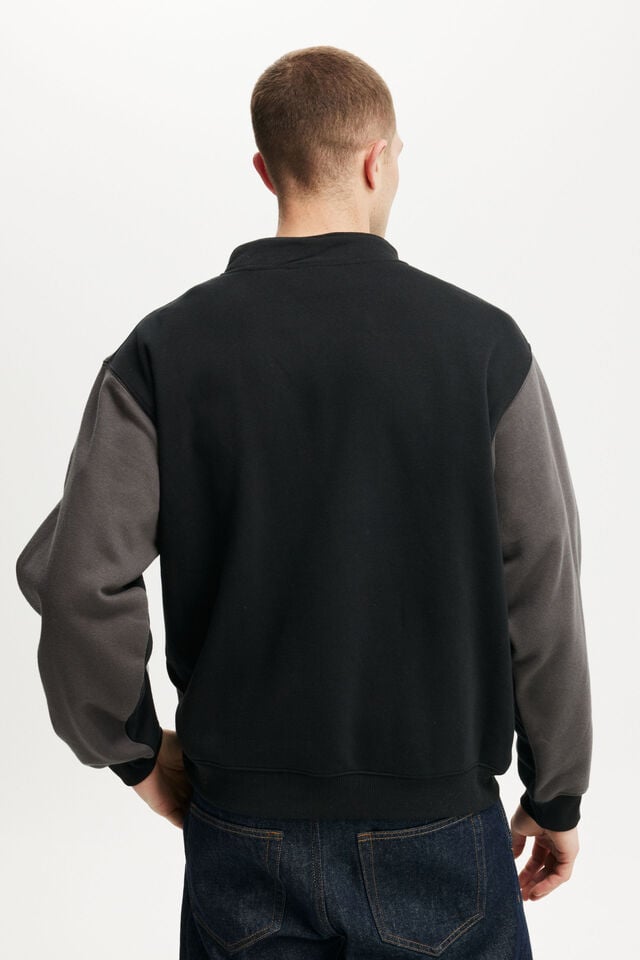 Cotton On Michelin Racing Fleece Lcn Mic Black/faded Slate/ Michelin Crest