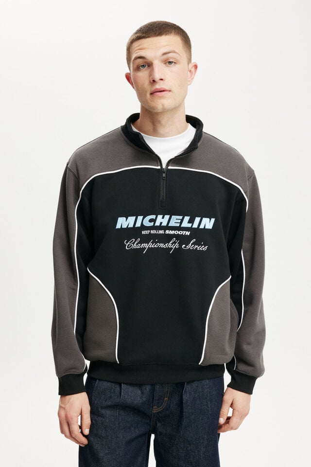 cotton on Michelin Racing Fleece lcn mic black/faded slate/ michelin crest