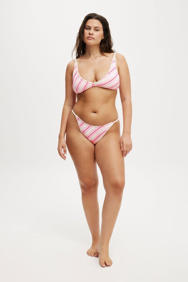 cotton on Micro Tanga Brazilian Bikini Bottom maeve stripe pirouette crepe