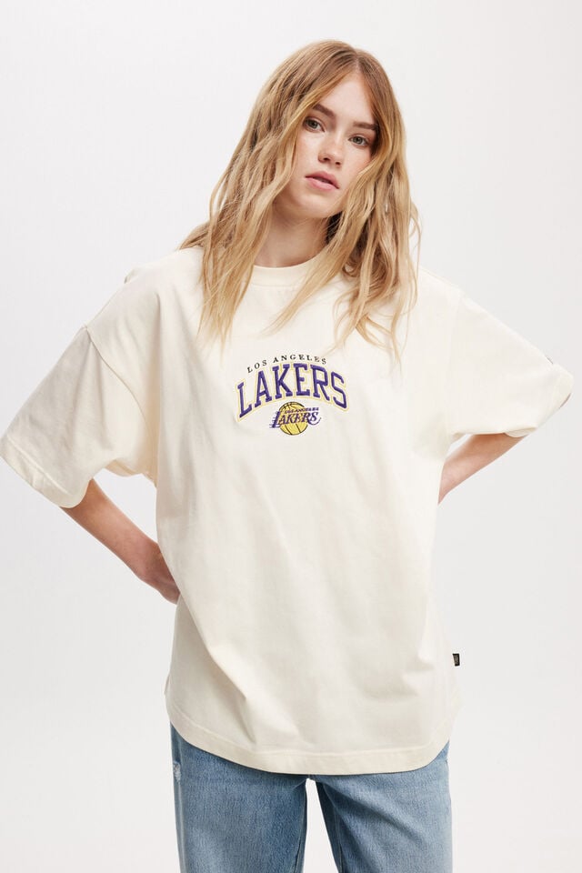 Cotton On NBA LA Lakers Box Fit T-Shirt Lcn Nba Creampuff / Lakers - Arch