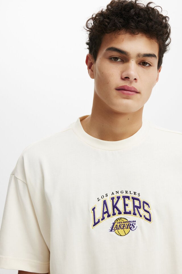 Cotton On NBA LA Lakers Box Fit T-Shirt Lcn Nba Creampuff / Lakers - Arch