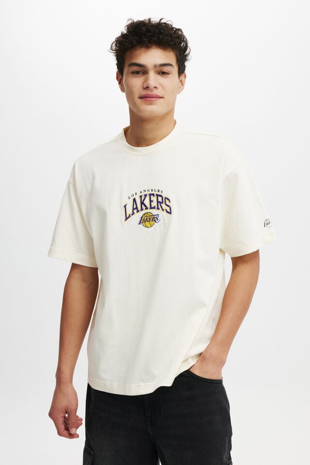 cotton on NBA LA Lakers Box Fit T-Shirt lcn nba creampuff / lakers - arch