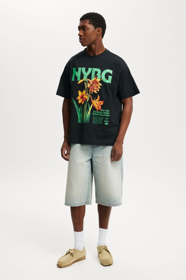 Cotton On New York Botanical Garden Box Fit T-Shirt Lcn Nybg Black/nybg - Spring Collection