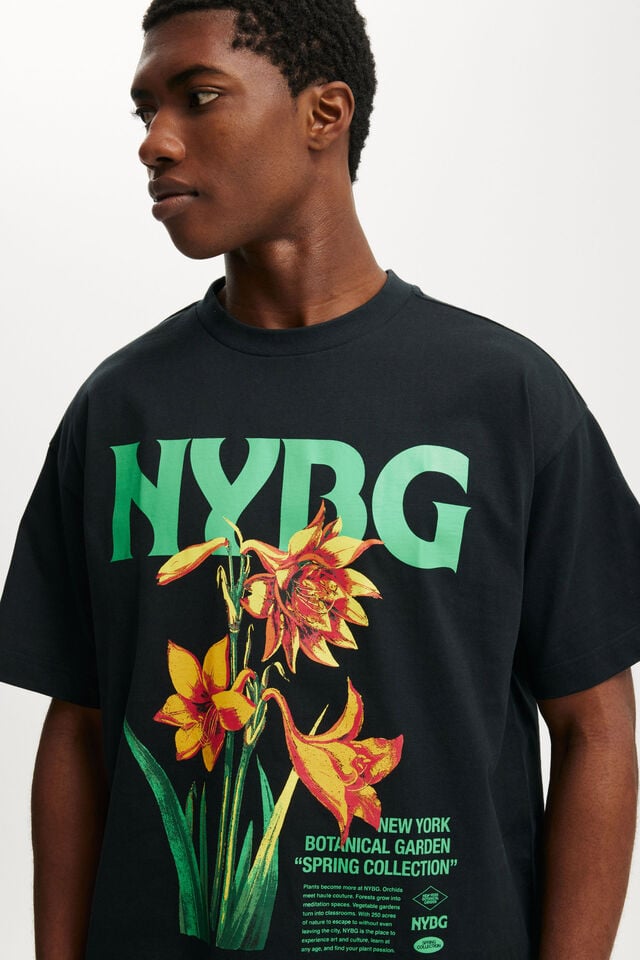 Cotton On New York Botanical Garden Box Fit T-Shirt Lcn Nybg Black/nybg - Spring Collection