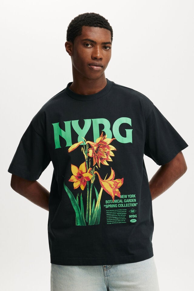 cotton on New York Botanical Garden Box Fit T-Shirt lcn nybg black/nybg - spring collection