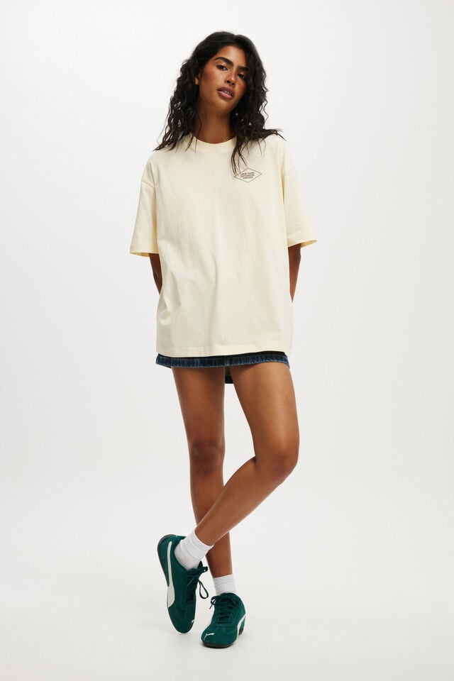 Cotton On New York Botanical Garden Boxy Graphic Tee Lcn Nybg We Are Plant People/ Lemon Icing