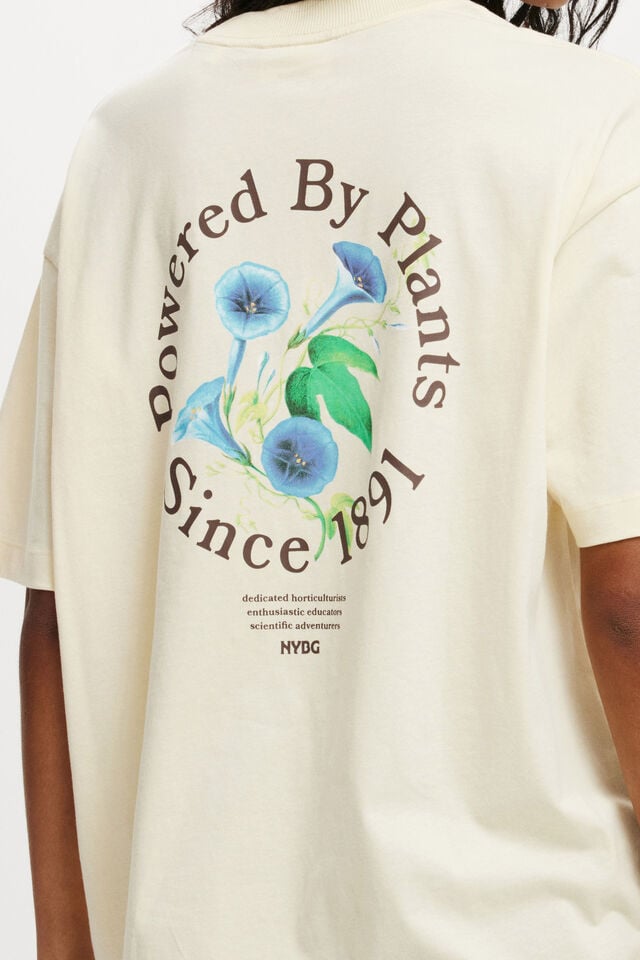 Cotton On New York Botanical Garden Boxy Graphic Tee Lcn Nybg We Are Plant People/ Lemon Icing