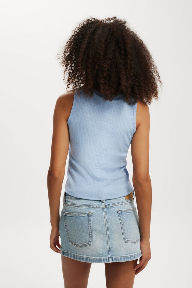 Cotton On New York Botanical Garden Graphic Tank Lcn Nybg Pink Flowers / Dusk Blue