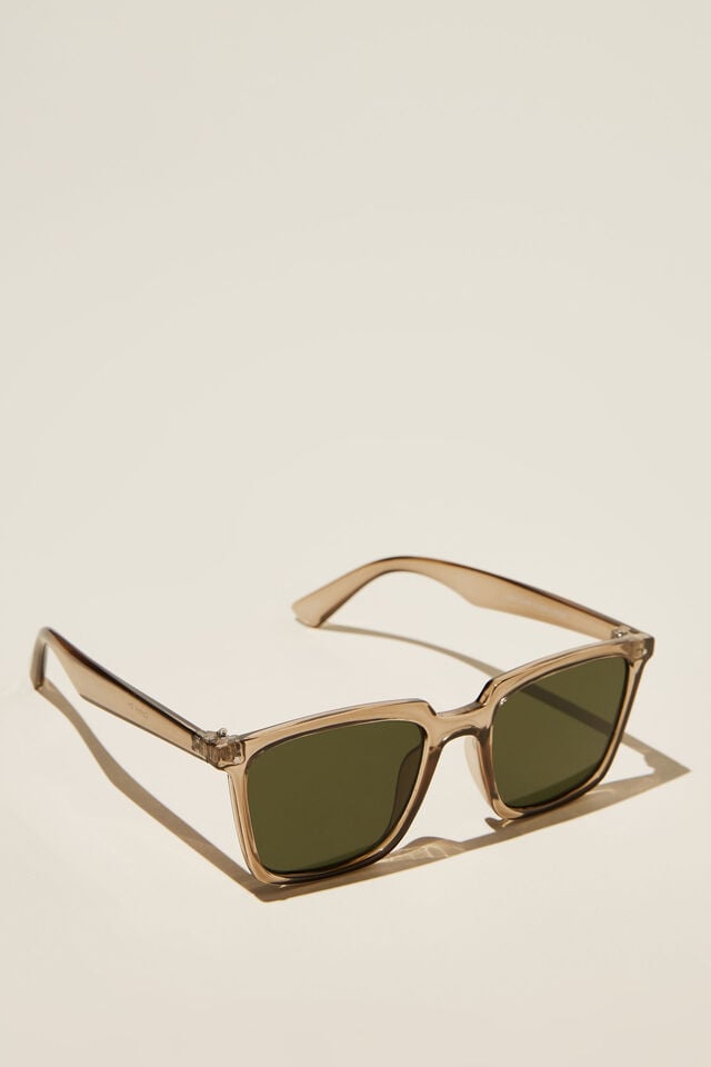 Cotton On Newtown Sunglasses Brown Crystal / Dark Green