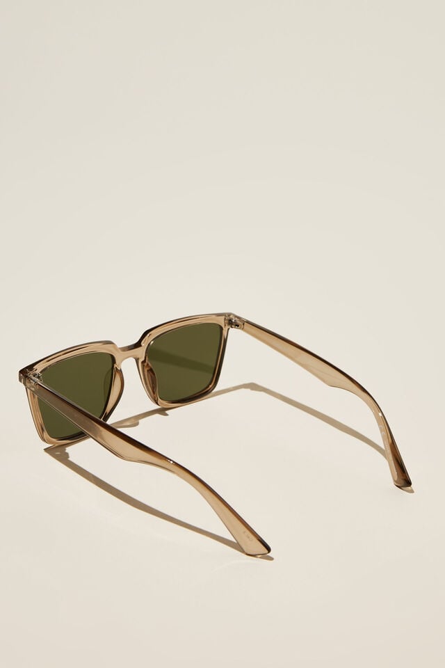 Cotton On Newtown Sunglasses Brown Crystal / Dark Green
