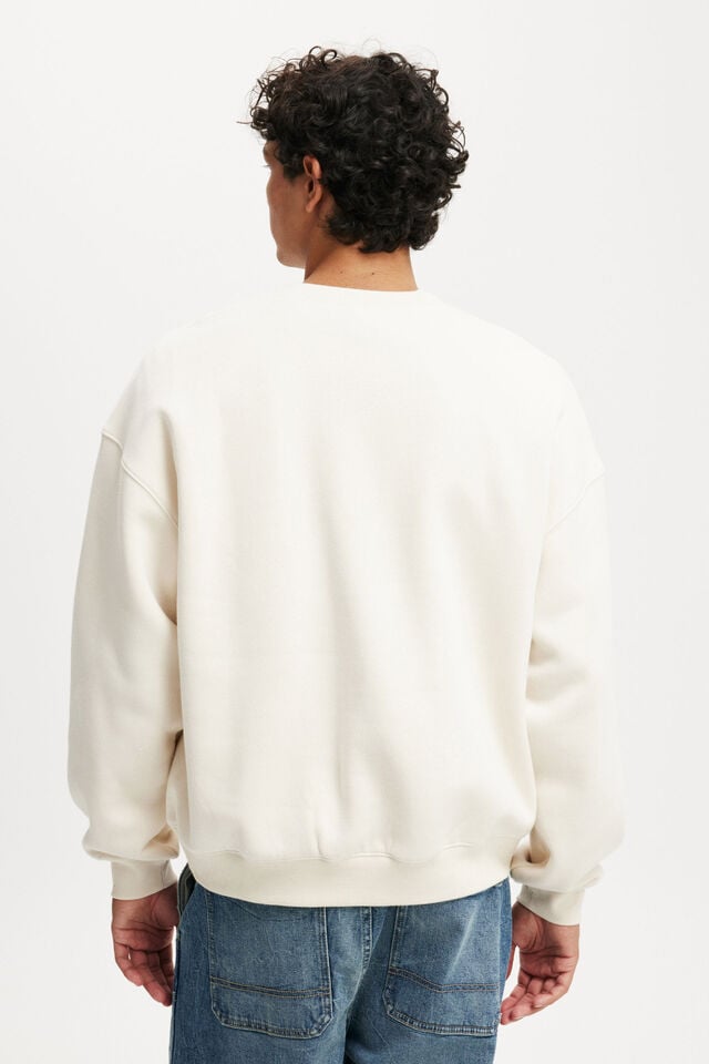 Cotton On NFL Dallas Cowboys Box Fit Crew Sweater Lcn Dal Ecru/dallas - Wreath